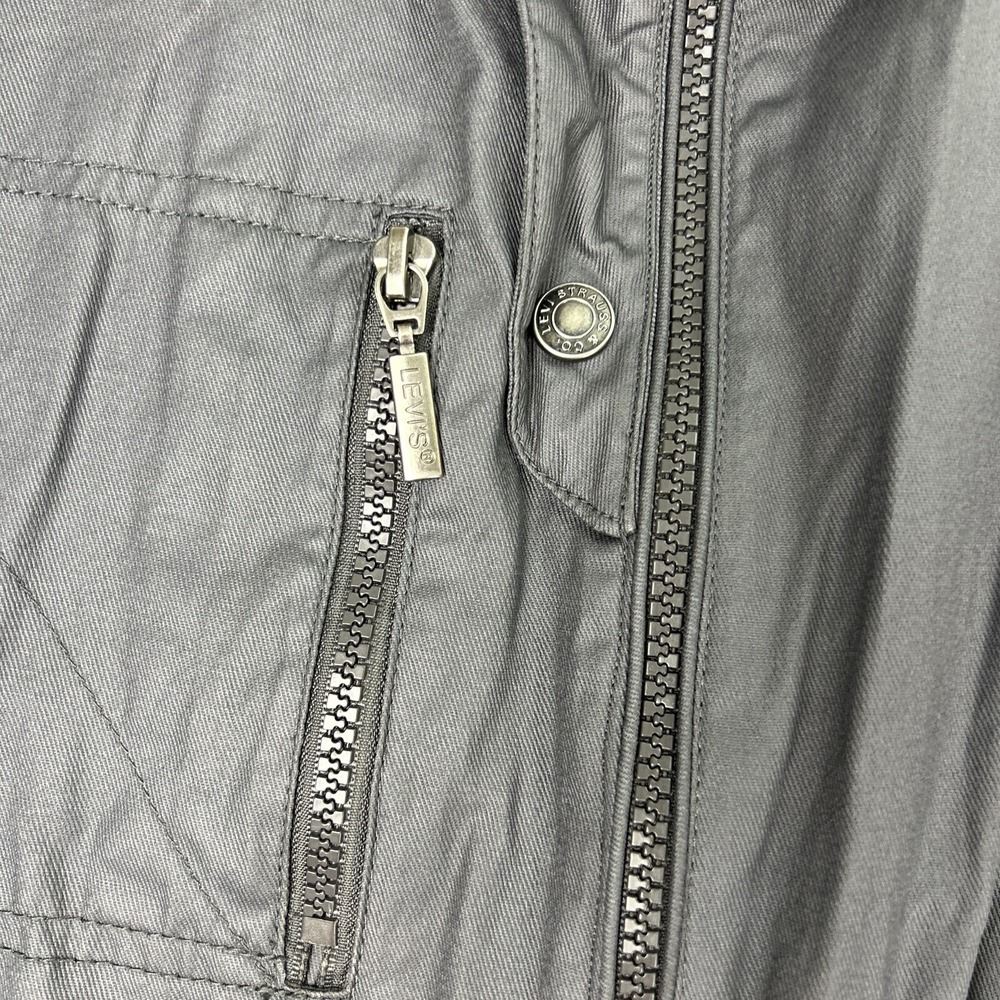 Levi's Strauss Zip Up Jacket Men's Size Large Gray Pockets Coat - Picture 3 of 12